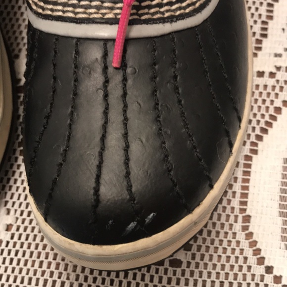 SOREL Sz 7 Women Black And White Winter Boots - Picture 7 of 9
